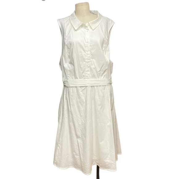 Torrid White‎ Poplin Collared Shirtdress Plus Size 6X - Picture 2 of 13